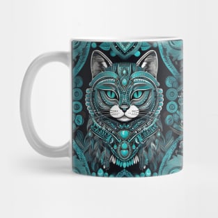 Turquoise Feline Spirit Mug